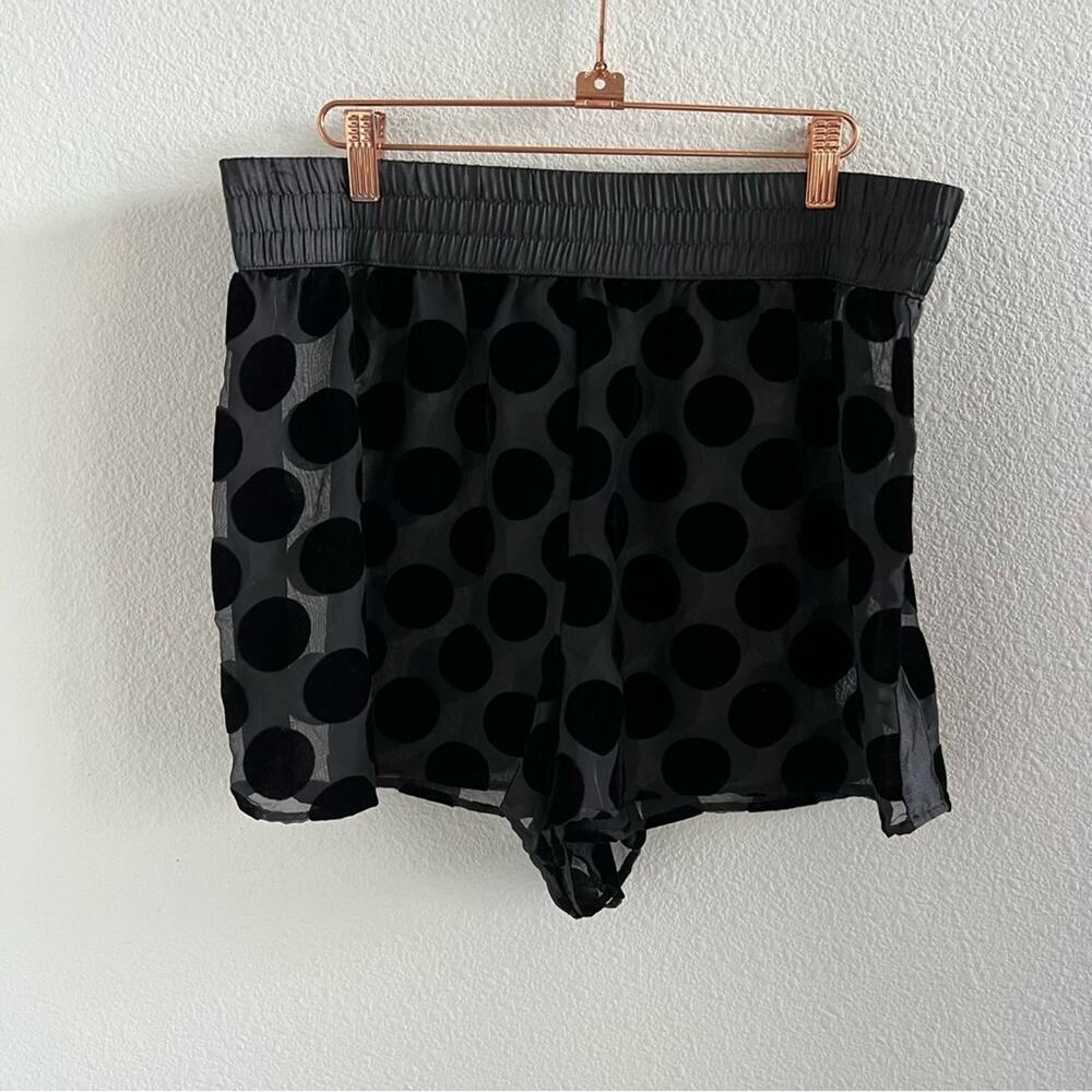 Victoria’s Secret Semi Sheer Elastic Waist Velour Dot Shorts XL